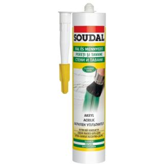Soudal fal és mennyezet akril, festhető tömítő, fehér, 300ml